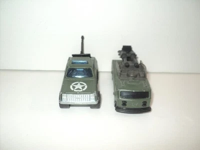 Lot of 2 Majorette Military Army Vehicles Pickup Truck & Rocket Launcher 1990's - Image 1 of 4