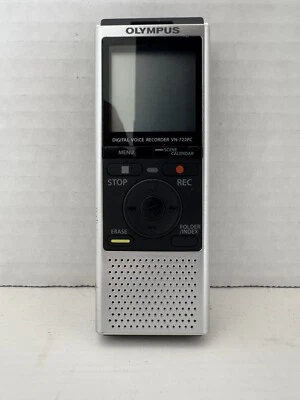 Olympus VN-722PC Digital Voice Recorder Dictation Machine Silver/Black Working - Image 1 of 4
