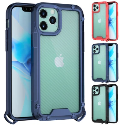 Для iPhone 12/12 Mini/12 Pro/12 Pro Max телефона чехол гибридный доспехи прозрачный жесткий чехол - Изображение 1 из 4