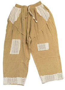 POL Crochet Lace Patched Harem Pants - Small NWOT - Picture 1 of 9