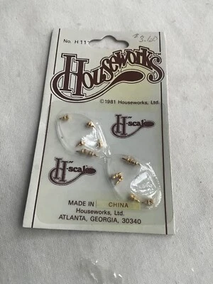 Houseworks  Miniature Dollhouse Brass Door Knob  NOS - Image 1 of 2