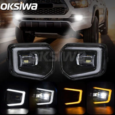 Luces antiniebla LED para parachoques delantero Toyota Tacoma SR SR5 2016-2022 2023 + DRL Foto 1 de 4