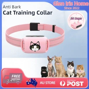 Cat Training Collar Anti Bark Automatic Sound Vibrate Stop Barking Rechargeable - Bild 1 von 9