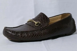 Mens Cole Haan Snake Embossed Horse BIt Driving Loafer Size 10 B - Picture 1 of 10