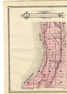 1908 Map south part Union twn, Illinois, from Atlas of Union County w/fam. names - Picture 1 of 4