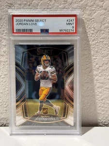 Panini Select #247 Jordan Love Club Level RC 2020 novato PSA 9 como nuevo C - Imagen 1 de 2
