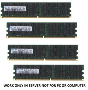 Memory Ram 4 Server DDR2 PC2 5300P 667MHz 240pins RDIMM ECC Registered 2x GB Lot - Picture 1 of 9