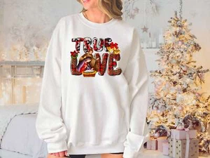 Damen Bibel Wahre Liebe Weihnachtsshirt, Weihnachtssweatshirt, christliches T-Shirt - Bild 1 von 15