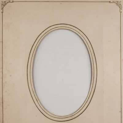 Cabinet Card Oval Frame c1890 Empty Antique Paper Photo Page Vintage Old A200 - Image 1 of 4
