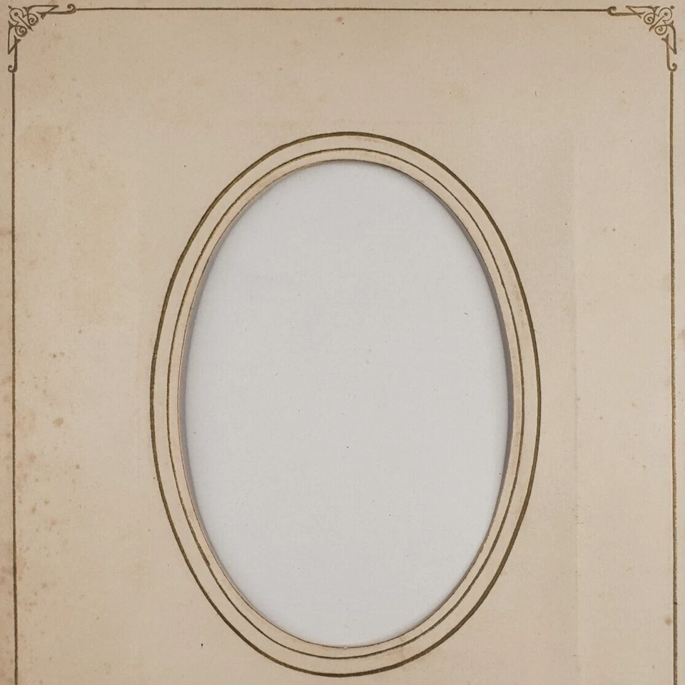 Cabinet Card Oval Frame c1890 Empty Antique Paper Photo Page Vintage Old A200 - Image 1 of 4