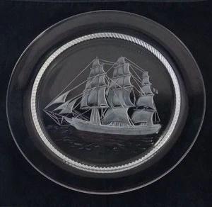 Plato decorativo barco alto cristal Lalique - Imagen 1 de 8