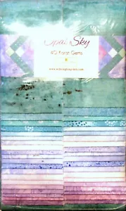 Precut Fabric Jelly Roll 40 Strips 2.5" X WOF Opal Sky Blue Cotton Wilmington - Picture 1 of 1