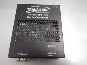 Transition Networks 10/100/1000 PoE Media Converter SGPOE SGPOE1013-100 No P/S - Picture 1 of 4