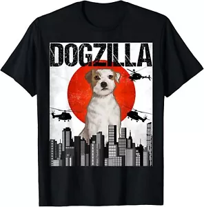 Funny Vintage Japanese Dogzilla Parson Russell Terrier T-Shirt Hoodie - Picture 1 of 11