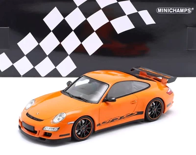 Coche modelo diecast Porsche 911 GT3 RS (naranja) 2007 1/18 de Minichamps 155062122 Foto 1 de 2
