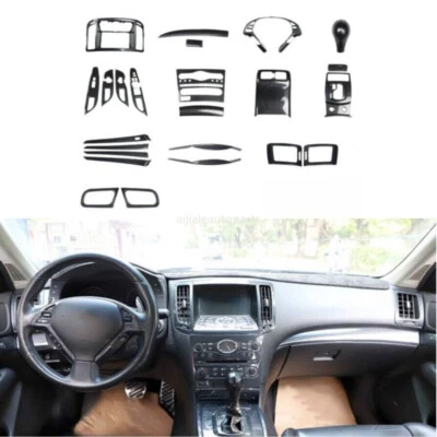 Carbon Fiber Car Interior Kit Full Set Cover Trim For Infiniti G25 G37 2010-2013 Foto 1 de 4