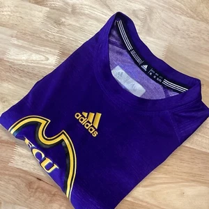 Mens Adidas East Carolina Pirates Short Sleeved Performance Tee Purple XL - Picture 1 of 9