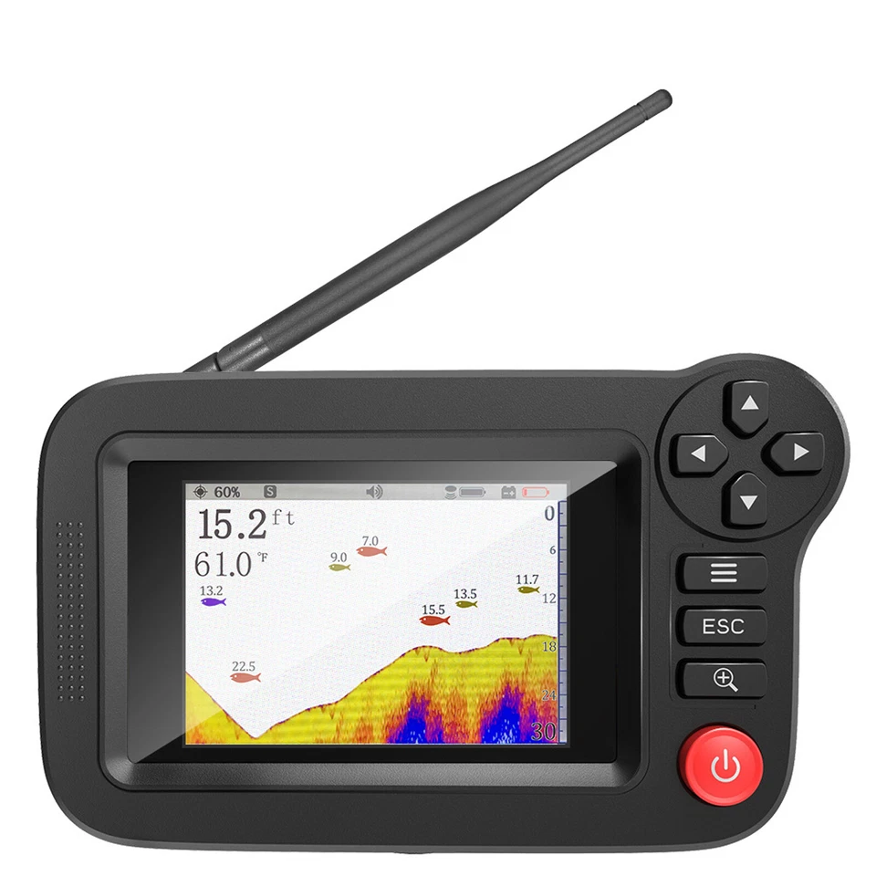 Underwater 3.5" Depth Sounder With Fishing Detector Wireless Sonar Fish Finder - Image 1 of 4