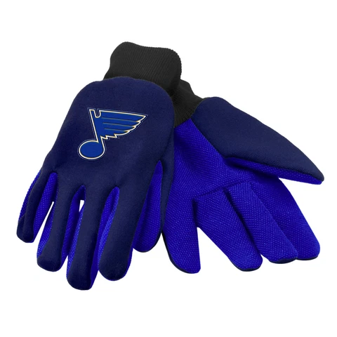 NHL St. Louis Blues Colored Palm Utility Gloves Navy w/ Royal Palm by FOCO Cover