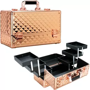 VER Beauty Makeup Train Case Extendable Trays Compartment Storage Organizers - Picture 1 of 31