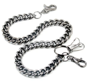 Portachiavi DK pesante semplice motociclista camionista portachiavi jeans portafoglio catena (23") nero CS123 - Foto 1 di 5