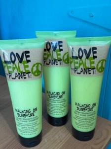 LOVE PEACE & THE PLANET WALKING ON SUNSHINE ZENZERO MANDARINO LIME SHAMPOO 8,45 OZ - Foto 1 di 3