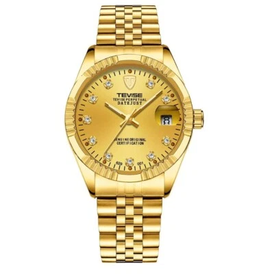 Moda Reloj Mecánico Automático Día Cristal Cuerda Automática Hombre Foto 1 de 4