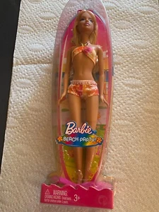 Vintage 2008 Mattel Barbie Puppe "Beach Party" 2008 Neu Originalverpackt Ungeöffnet N4902 - Bild 1 von 9