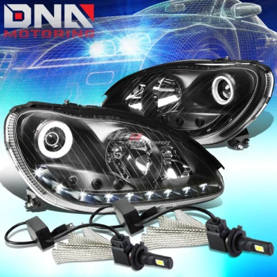 FARO LED HALO NEGRO + LUZ DE SEÑAL + SISTEMA LED BLANCO 6000K AJUSTE 00-06 W220 Foto 1 de 4