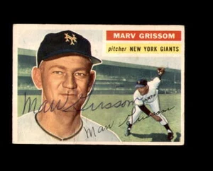 Marv Grissom Signed 1956 Topps New York Giants Autograph - Bild 1 von 2