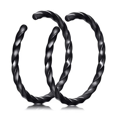 Juego de 10 PIEZAS Anillos para Nariz Acero Quirúrgico Aros Trenzados Labio Oreja Cartílago Piercing 20G Foto 1 de 4
