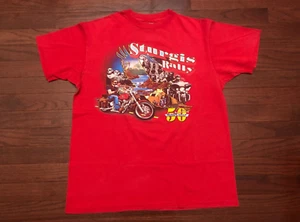 1990 HARLEY-DAVIDSON MOTORCYCLES T SHIRT MENS LARGE 50th STURGIS RALLY 90's e - Picture 1 of 7