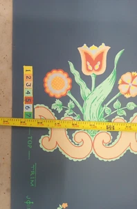 WOW - VTG 1982 Eleanor Dunlap Wallpaper Tulip "Fairfield" ONE ROLL! - Picture 1 of 8