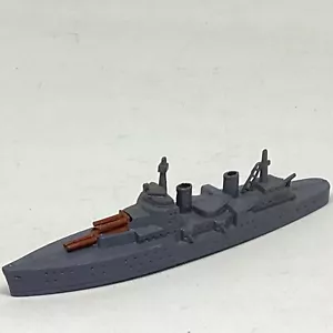 Vintage Diecast Tootsie Toys Gray & Red US Navy Battleship 1941 With Axels - Picture 1 of 9