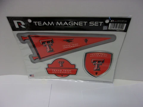 Texas Tech Red Raiders 3-piece Team Magnet Set. Great Graphics.   #942 Cover