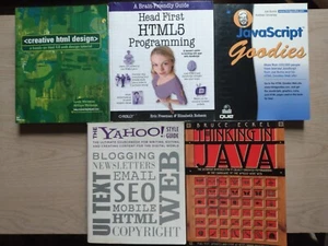 Web Programming Books, Lot of 5, Creative HTML Design, Javascript Goodies - Imagen 1 de 3