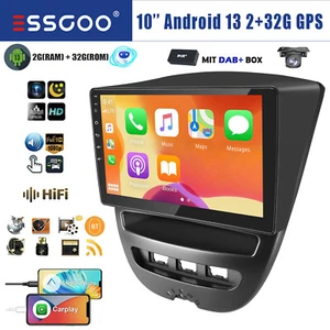 Autoradio Android 13 Carplay GPS DAB+ KAM Für Toyota Aygo Peugeot 107 Citroen C1 - Bild 1 von 13