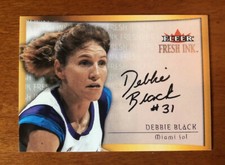 2000 Fleer Ultra WNBA Debbie Black Fresh Ink  Autograph COA Miami Sol