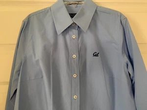 Cal Golden Bears Ladies Button Sky Blue collard dress shirt California - Picture 1 of 5
