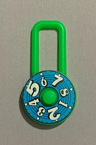 Rare Vintage 1989 Cap'n Crunch Cereal Box Green/Blue Combo Lock Prize Toy - Bild 1 von 4