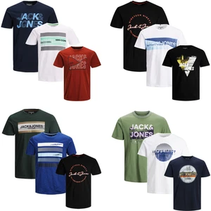 Pack de 3 camisetas Jack Jones para hombre cuello redondo S,M,L,XL,2XL, 3XL, 4XL 5XL 6XL - Imagen 1 de 30