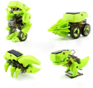 Dinosaur Robot DIY Intelligent Toy 4 In 1 Solar Powered Robot Set - Picture 1 of 5