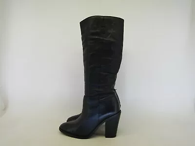Botas de moda hasta la rodilla de cuero negras Matisse para mujer talla 9,5 M Foto 1 de 4