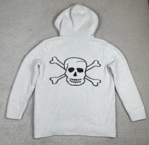 Barefoot Dreams Hoodie Damen Gr. 2 Cozy Chic Skull Crossbones Weiß Pullover - Bild 1 von 7
