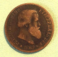 1869 Brazil 20 Reis Nice Free Shipping