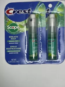 Crest Scope Long Lasting Mint Breath Mist 0.24 Fl Oz 2 Pack NEW - Picture 1 of 2