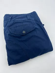 Polo Ralph Lauren Cargo Pants 36x32 Blue 2 Button Slash Zipper Pockets - Picture 1 of 15