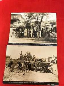 1936 Pittsburgh, Pa.: 2 Fotos; B.of H.&S. Ladies Club Cleanup; Ford Truck - Bild 1 von 4