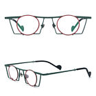 Color Matching Pure Titanium Glasses Rim Square Retro Eyeglass Frames Rx-able L