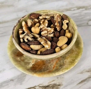 Nuts, candy bowl, marble handmade bowl with Saucer Snack dish, Marble Candy dish - Picture 1 of 10